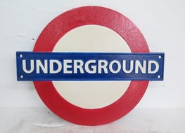 large London underground plaque
